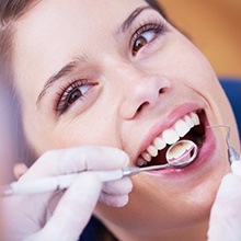 Closeup of woman during dental treatment