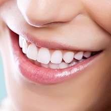 Closeup of healthy beautiful smile