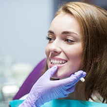 Woman having a dental consultation