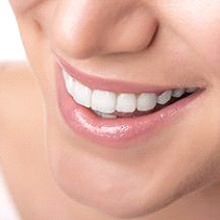 close-up of a person smiling