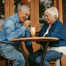 Older couple on date