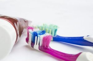 Old, worn out toothbrushes