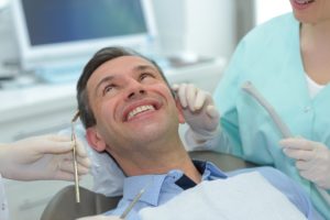 man at dentist