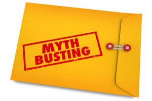 Yellow envelop busting cosmetic dentistry myths.