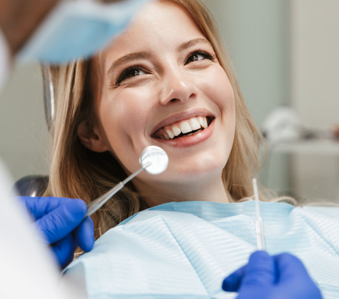 Woman at dental appointment