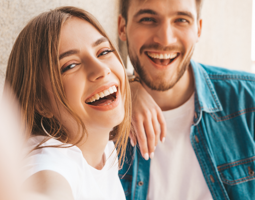 Happy couple smiling