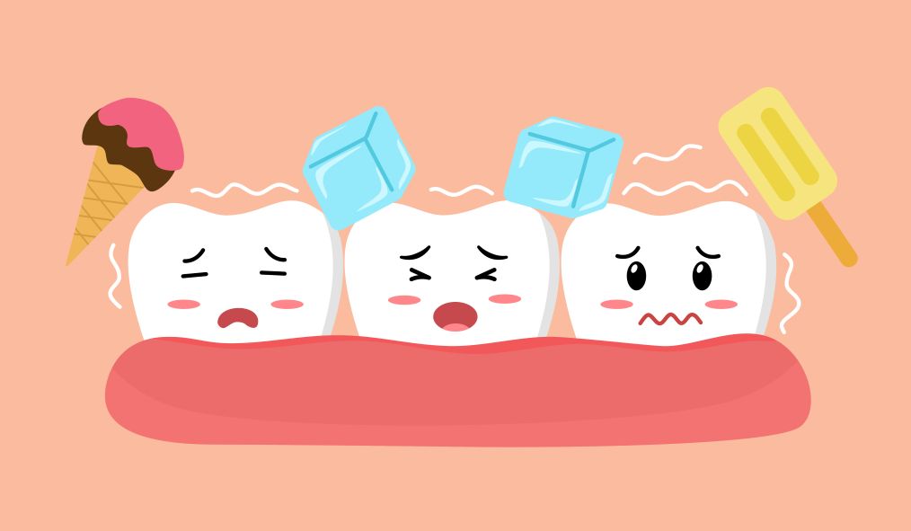 A CGI image of sensitive teeth